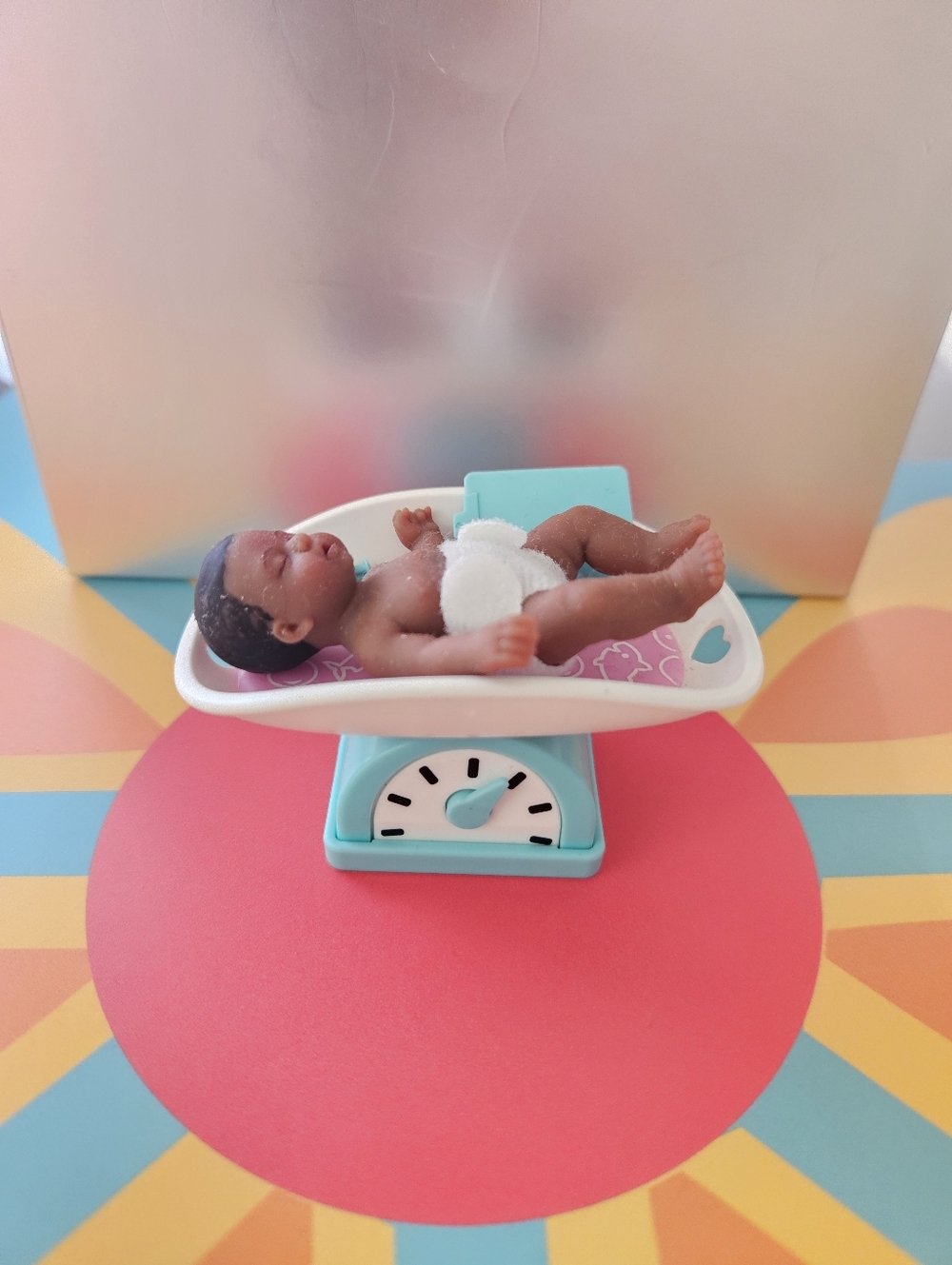 Zuru Mini Baby Doll with Teal Toy Scale - Kids Toys